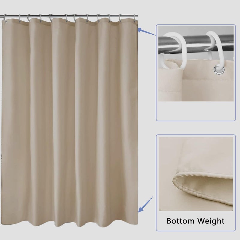 LLSCL Fabric Shower Curtain Liner with Magnets, Waterproof Hotel Quality, 72 x 72 Machine Washable - Image 2